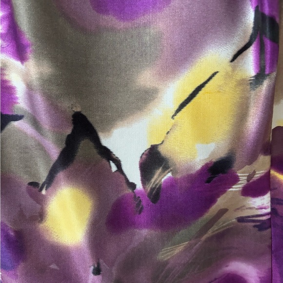 Ann Taylor Cotton/Silk Watercolor Floral Print Dress - Picture 6 of 10